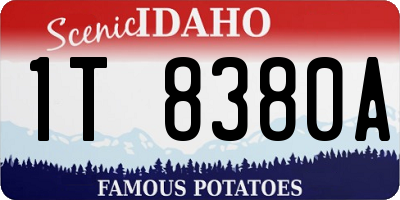 ID license plate 1T8380A