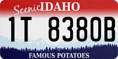 ID license plate 1T8380B
