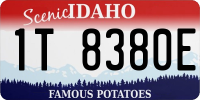 ID license plate 1T8380E