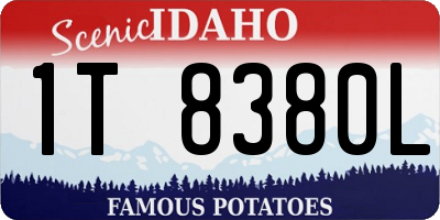 ID license plate 1T8380L