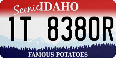 ID license plate 1T8380R