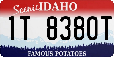 ID license plate 1T8380T