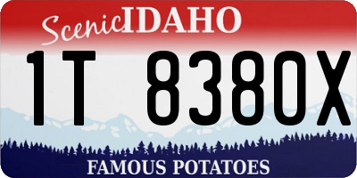 ID license plate 1T8380X