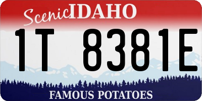 ID license plate 1T8381E