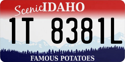 ID license plate 1T8381L