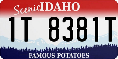 ID license plate 1T8381T