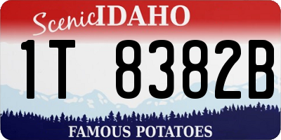 ID license plate 1T8382B