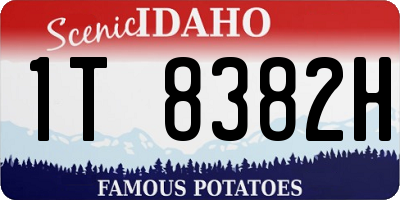 ID license plate 1T8382H