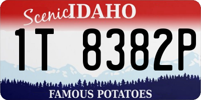 ID license plate 1T8382P