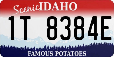 ID license plate 1T8384E