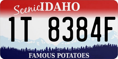 ID license plate 1T8384F