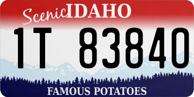 ID license plate 1T8384O