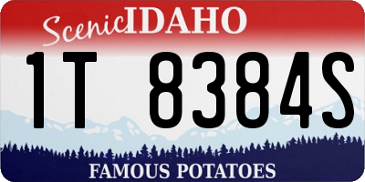 ID license plate 1T8384S