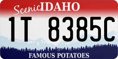 ID license plate 1T8385C
