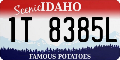 ID license plate 1T8385L
