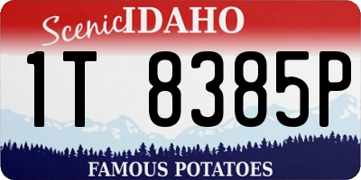 ID license plate 1T8385P