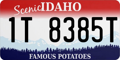 ID license plate 1T8385T