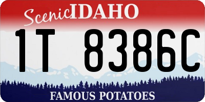 ID license plate 1T8386C