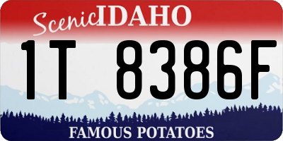 ID license plate 1T8386F