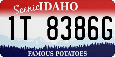 ID license plate 1T8386G