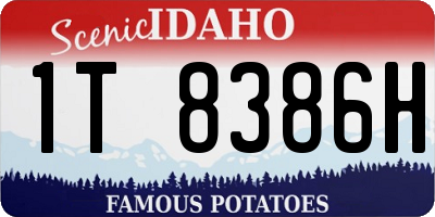 ID license plate 1T8386H