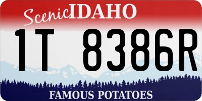 ID license plate 1T8386R
