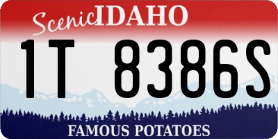 ID license plate 1T8386S