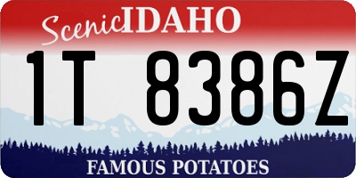 ID license plate 1T8386Z