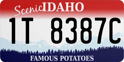 ID license plate 1T8387C