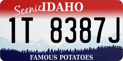 ID license plate 1T8387J
