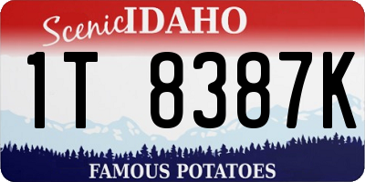 ID license plate 1T8387K