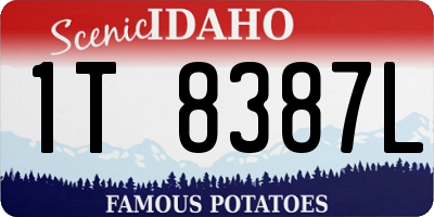 ID license plate 1T8387L