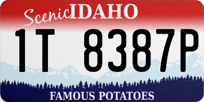 ID license plate 1T8387P