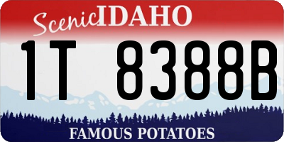 ID license plate 1T8388B