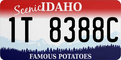 ID license plate 1T8388C