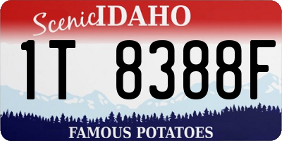 ID license plate 1T8388F
