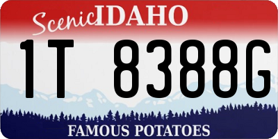 ID license plate 1T8388G