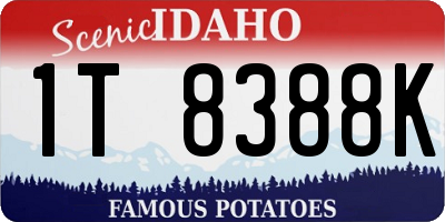 ID license plate 1T8388K