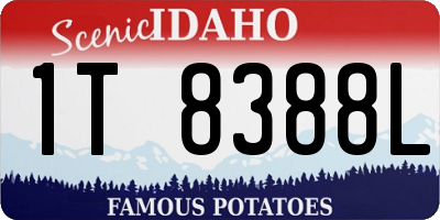 ID license plate 1T8388L