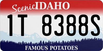 ID license plate 1T8388S