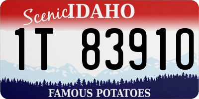 ID license plate 1T8391O