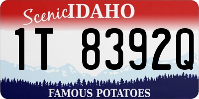 ID license plate 1T8392Q