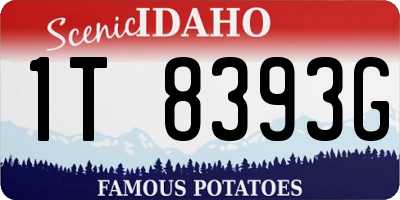 ID license plate 1T8393G