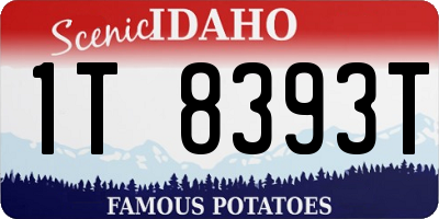ID license plate 1T8393T