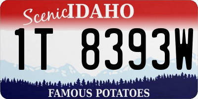 ID license plate 1T8393W