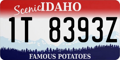 ID license plate 1T8393Z