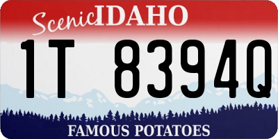 ID license plate 1T8394Q