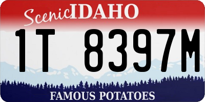 ID license plate 1T8397M