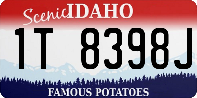 ID license plate 1T8398J