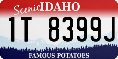 ID license plate 1T8399J